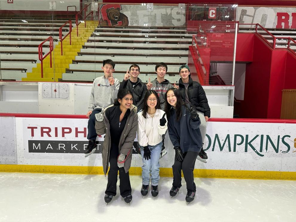 Ice skating with Engineering World Health project team