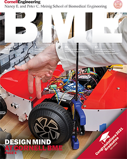 2021 BME Newsletter cover; electronic device