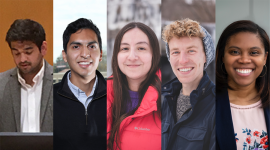 Cornell doctoral candidates Christopher Berardino, Houston Claure, Irma Fernandez, Robert Swanda and Tibra Wheeler