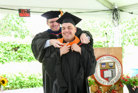 Jan Lammerding with Aaron Windsor at the 2019 BME commencement