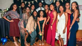 Members of the Black Graduate and Professional Student Association attend the group’s annual Renaissance Ball in 2019.