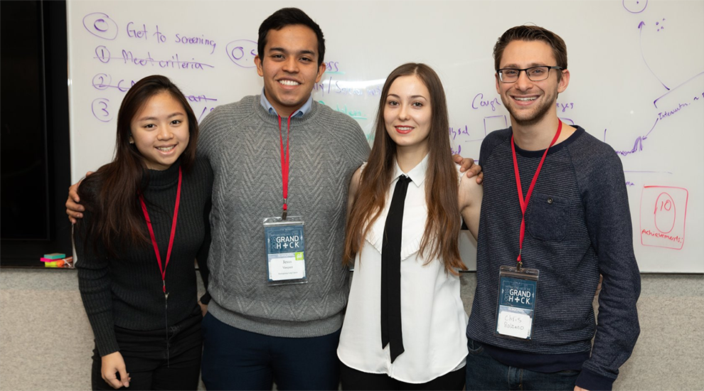 Marie Beatrix Kruth (3rd from left) and team microlisa at the MIT Hacking Medicine Competition