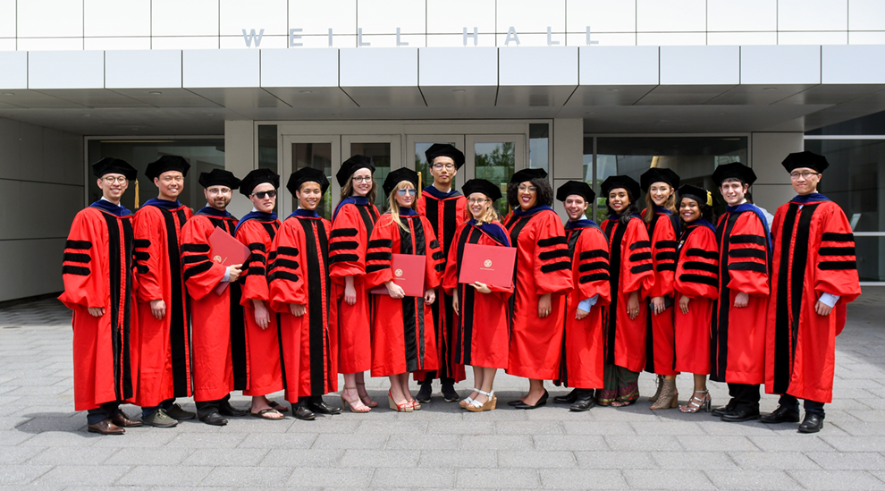 Ph.D. Graduates on commencement day